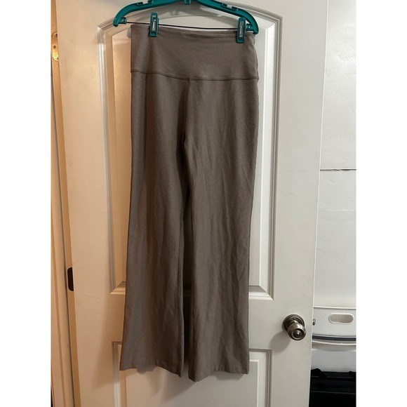 Beyond Yoga Pants - Beyond Yoga Spacedye High Waisted Flare Leggings Taupe Brown XL Made in USA
